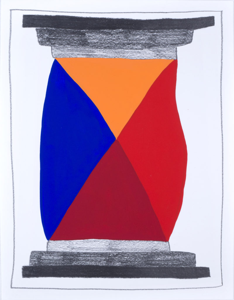 Ancient Future. 2016. Graphite and gouache on paper. 12 x 9 inches.