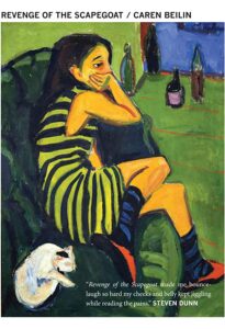 Image of Caren Beilin's book cover: an expressionist painting of a girl and a cat wearing green.