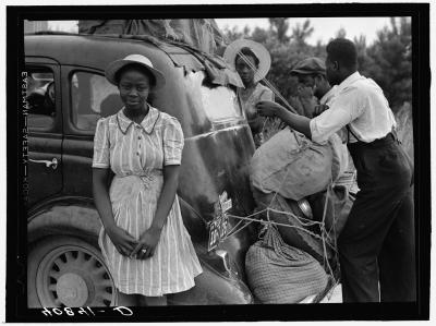 people by car