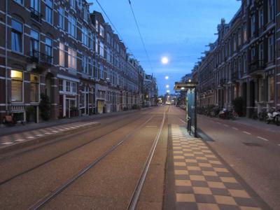 midnight tram stop