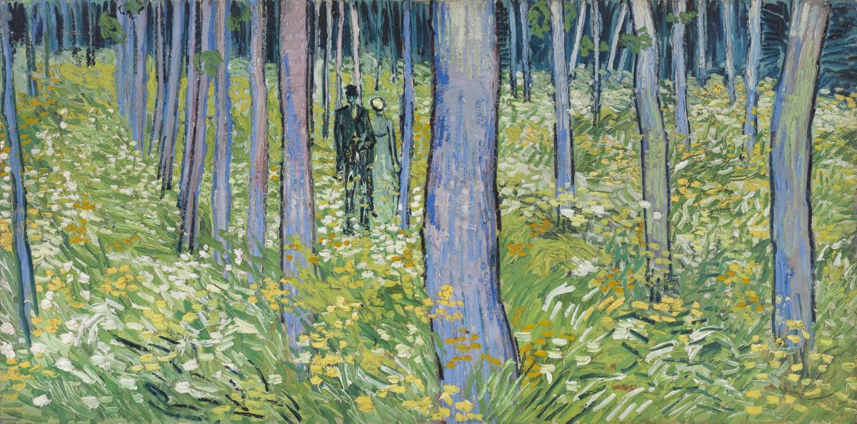 Van gogh forest painting 