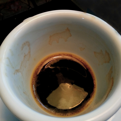 Patterns in coffee cup