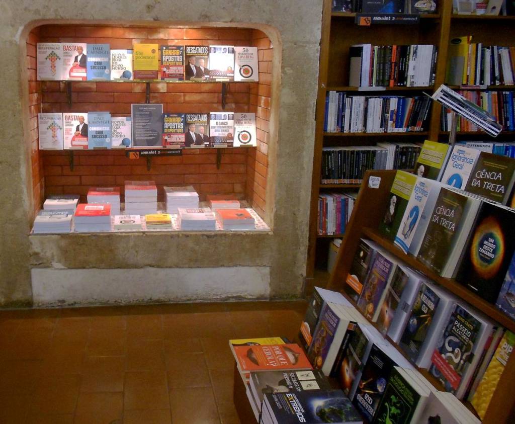 bookstore shelves