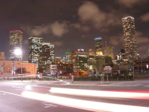 The city at nighttime