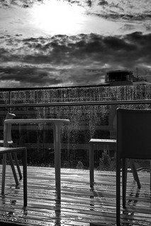 Chairs on a deck 