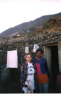 Eleanor Stanford and another woman in Cape Verde