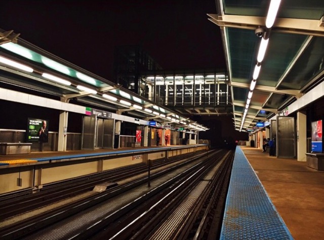 Between Stations in a Chicago Train Car, I Think of Home