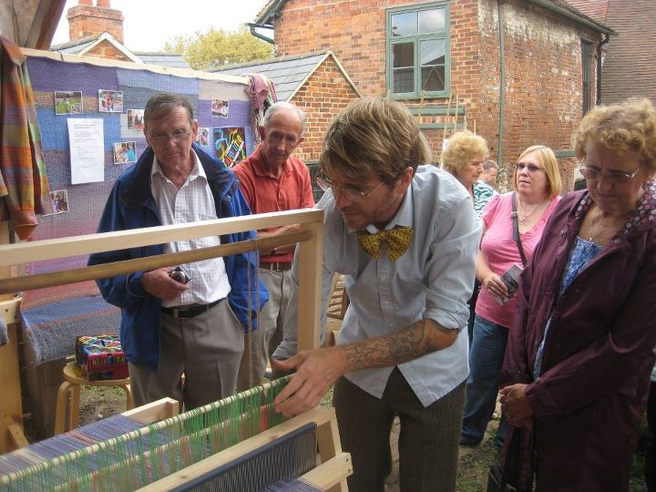 Action Weaver, Travis Meinolf demonstrates at Weavolution, Coventry, UK, 2011