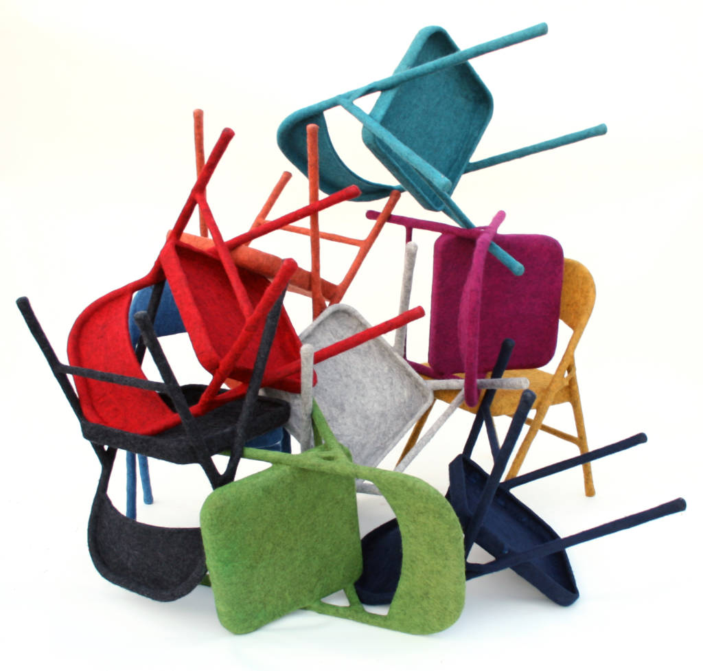 scattered felt chairs