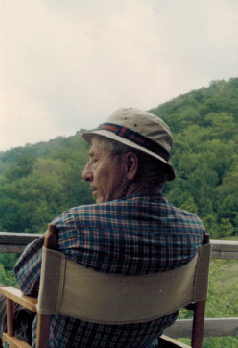 Man on a porch