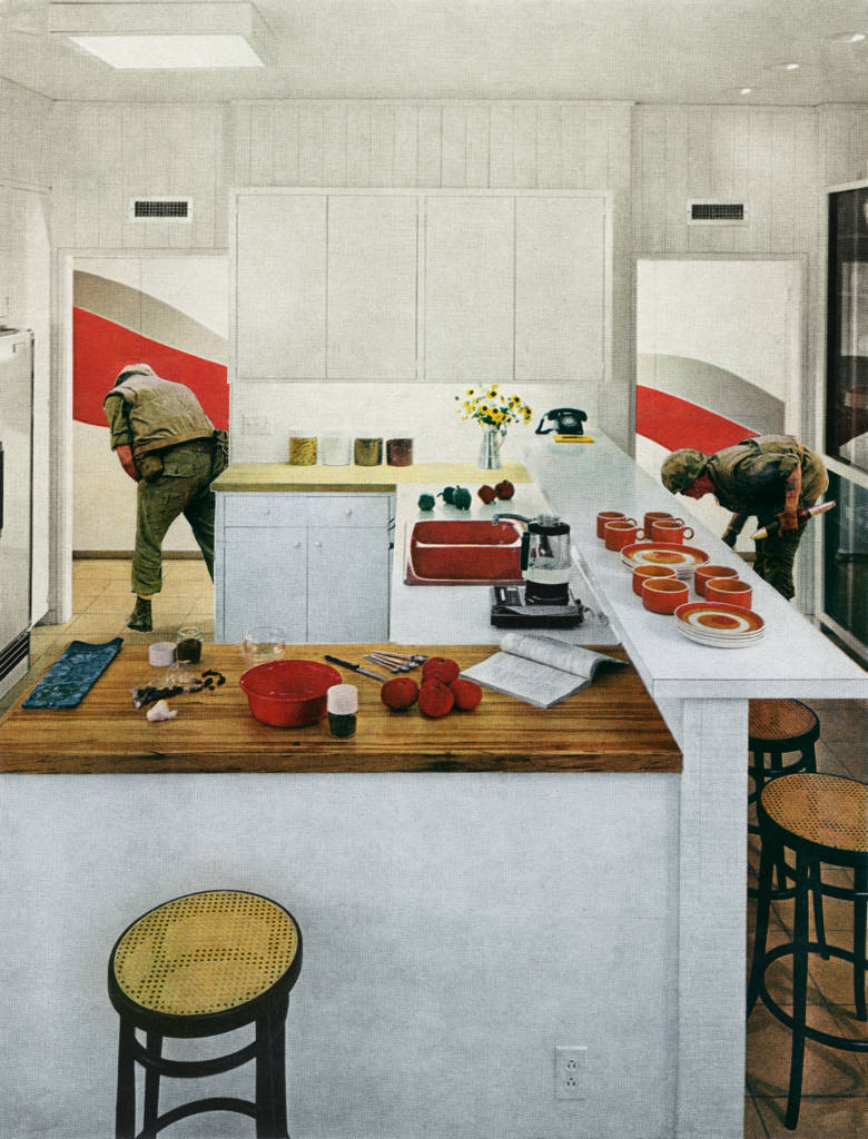 Red Stripe Kitchen, from House Beautiful: Bringing the War Home 1967-72.