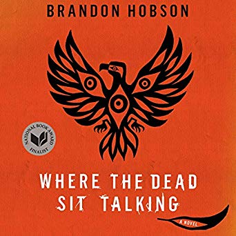 cover of where the dead sit talking with a bird drawn on it