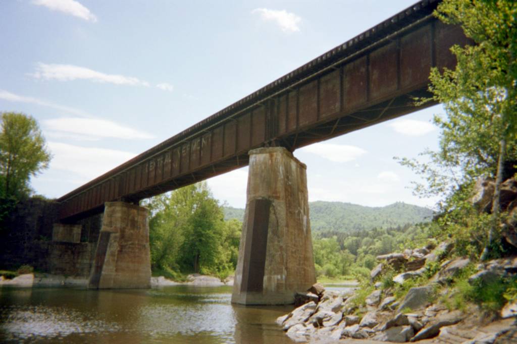 bridge above a river