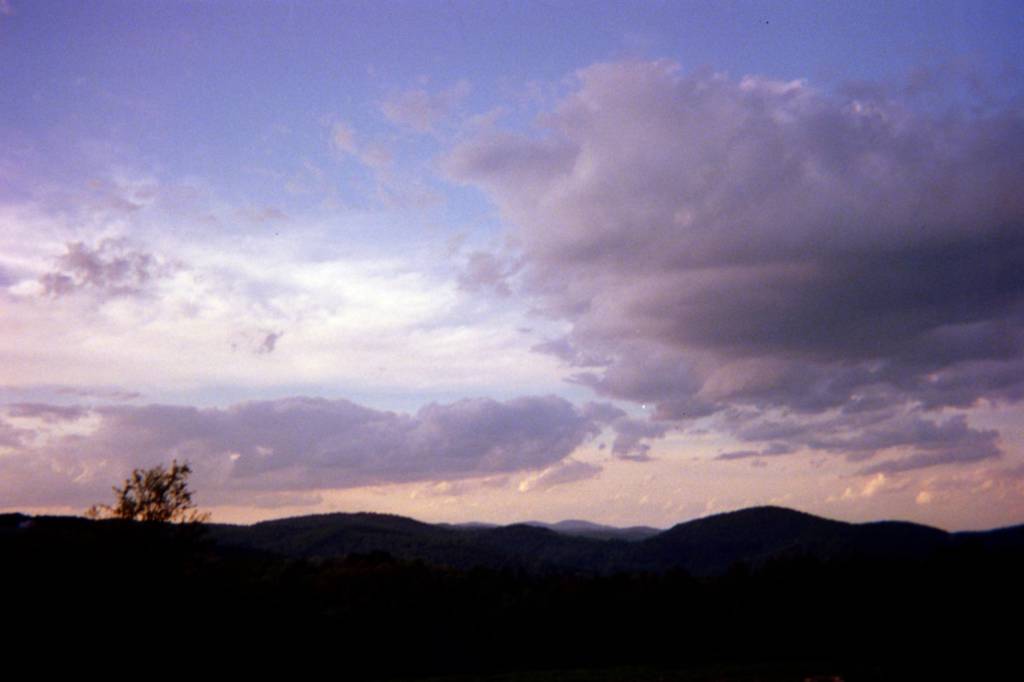 mountains at sunset