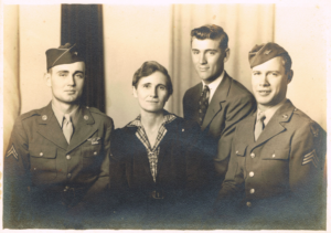 Image of family in uniforms