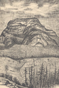 Image of a drawing of a mountain