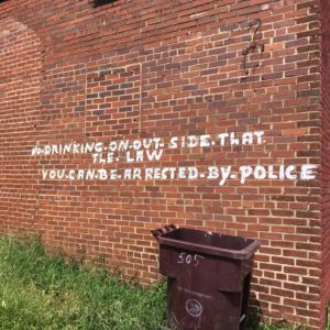 Image of a wall with writing