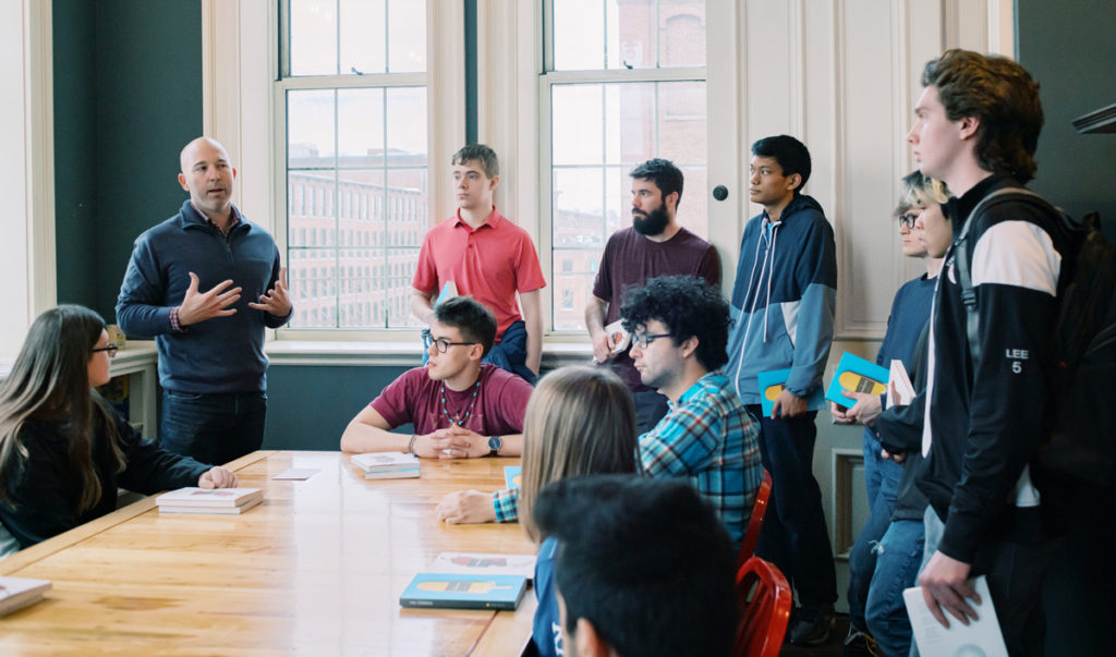 class with Julian Zabalbeascoa, Visiting Professor, University of Massachusetts Lowell Honors College