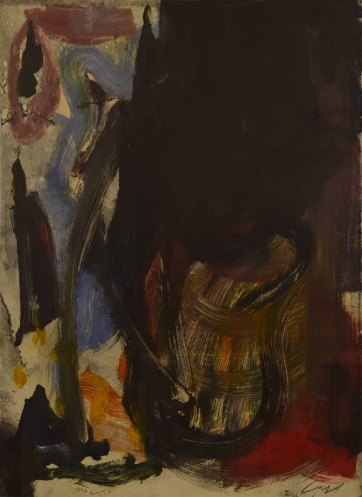 Moh’d Omar Khalil, Untitled (1992), 56× 75 cm, Oil on Paper