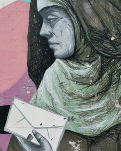 Image of street art portraying Mariana.