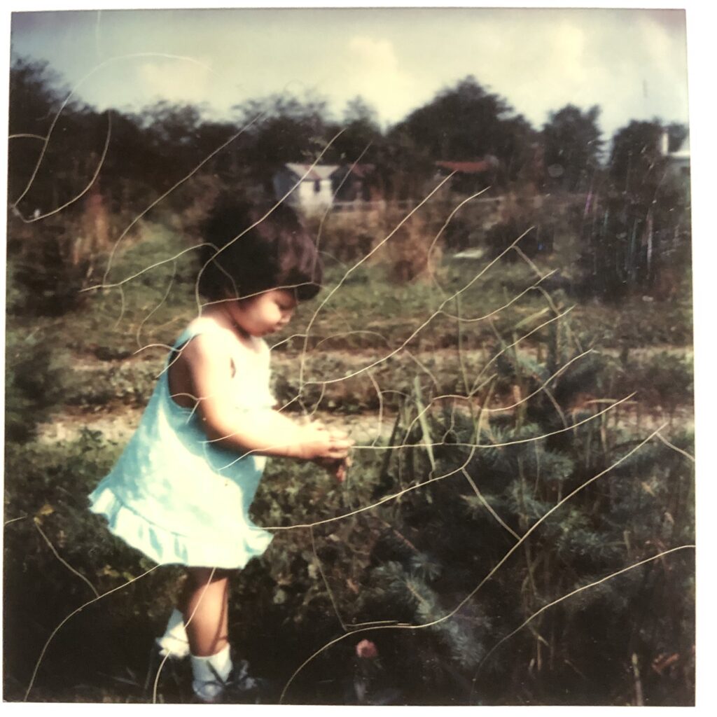 Girl in a garden