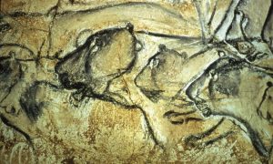 The Chauvet-Pont-d'Arc cave paintings, in the Ardèche department of southeastern France.
