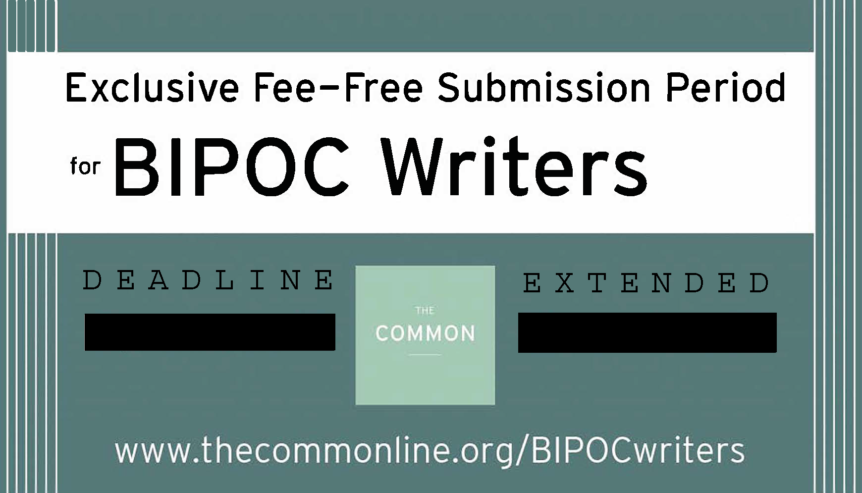 Exclusive Fee-Free Submission Period for BIPOC Writers