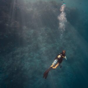 Image of person diving in the ocean