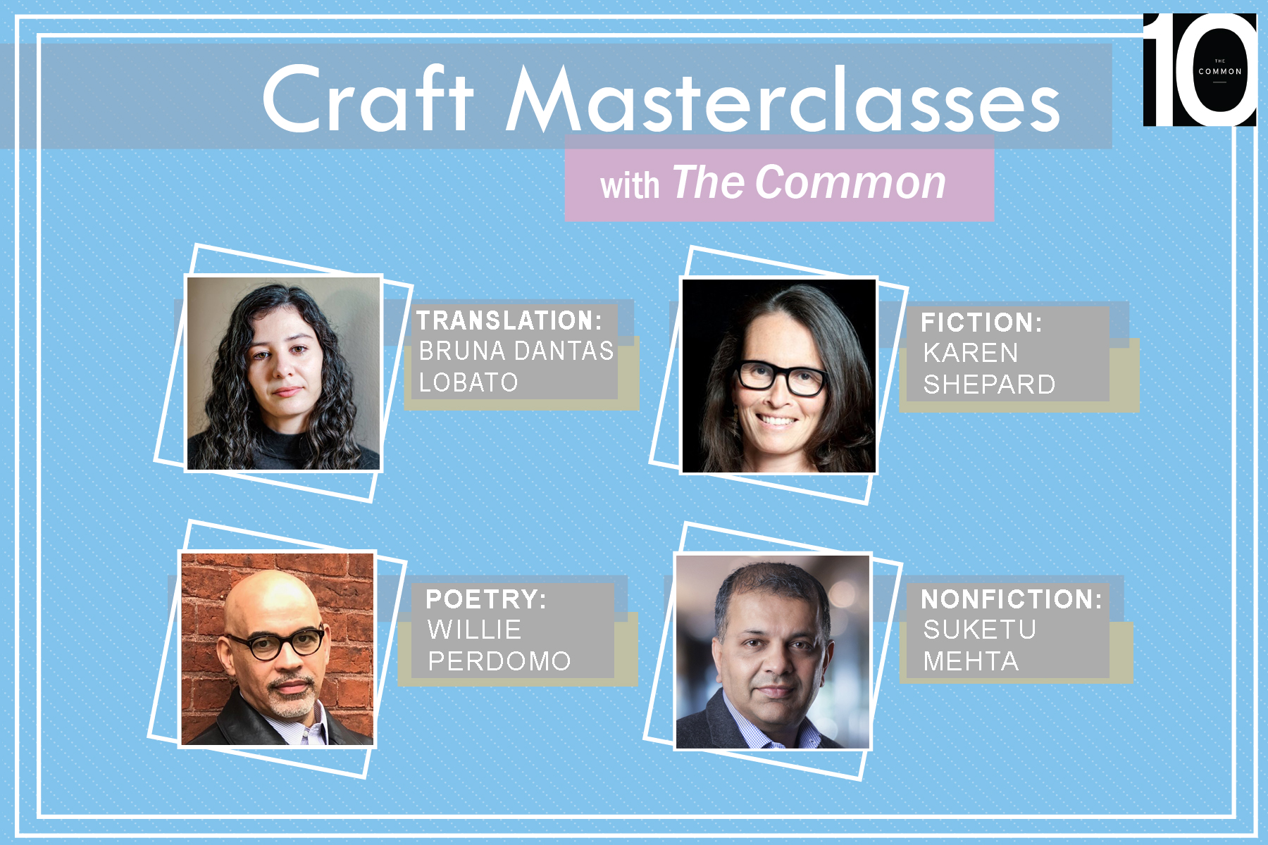 Craft Masterclasses: Fiction, Nonfiction, Poetry & Translation
