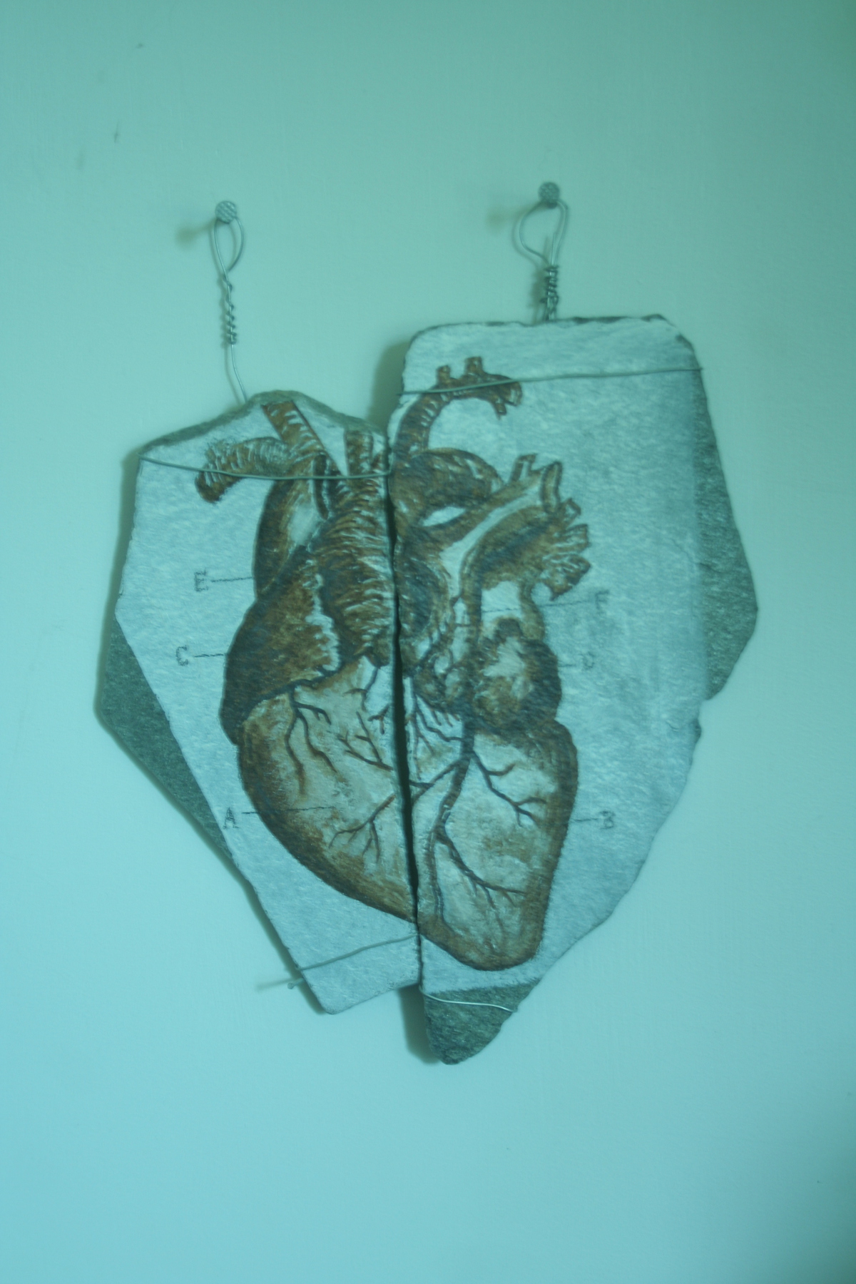 image of heart on slate