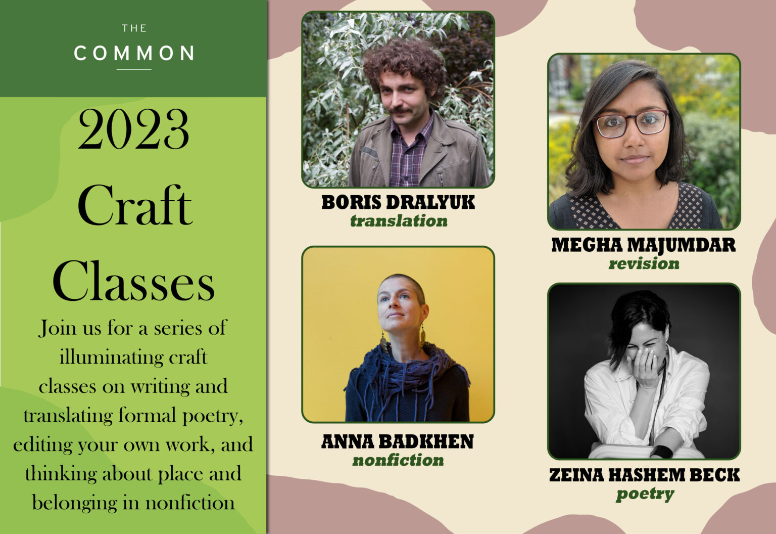 Craft Classes Translation, Nonfiction, Revision, and Poetic Form The