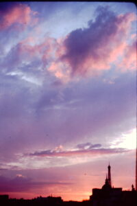 Image of the multicolored sky at sunset