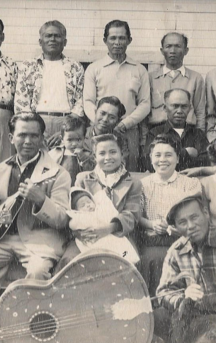 Filipino immigrants at a farm labor camp