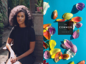 portrait of author and issue cover