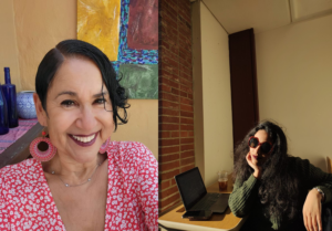 Portrait photographs of Susana Praver-Pérez (left) and Vika Mujumdar (right)