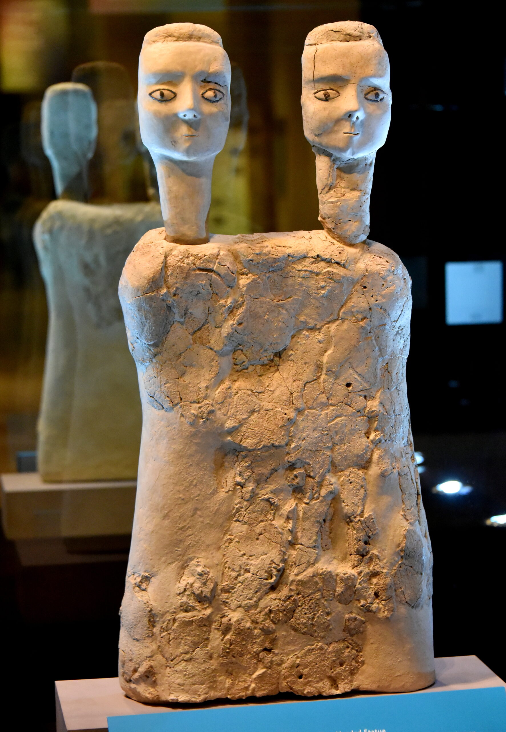 Two-headed Statue From Ain Ghazal Jordan Museum Amman