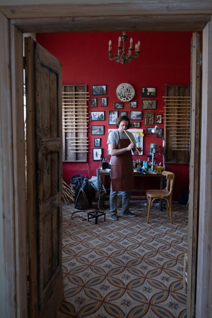 Beit Al Nai aims to revive the traditional making of Nai (flutes) using local reeds.