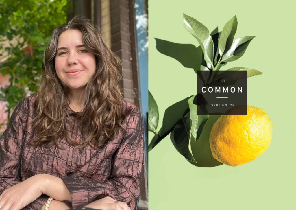 Headshot of Mariah Rigg and the cover of Issue 29 of The Common