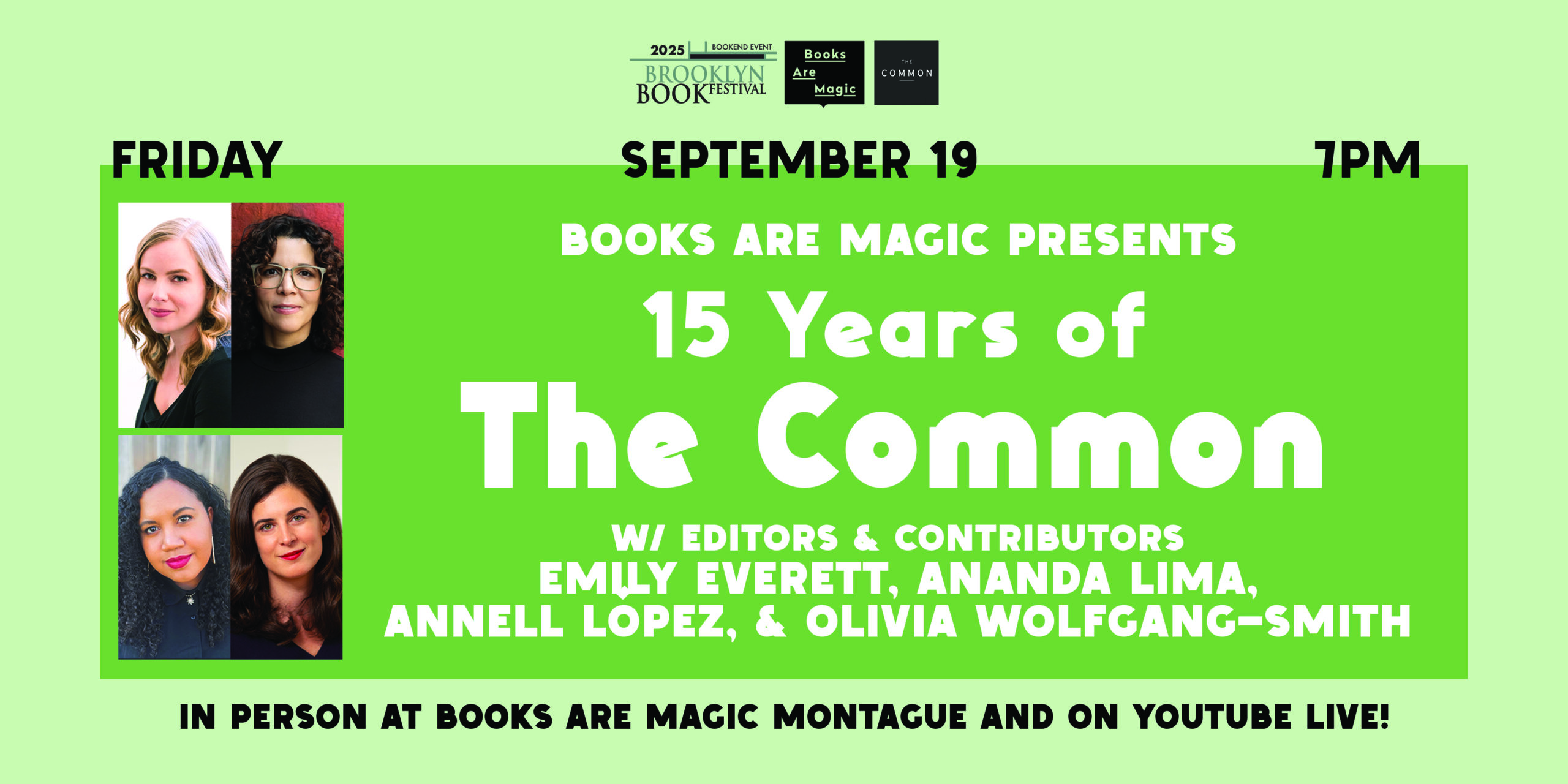Promo for 15 Years of The Common reading event