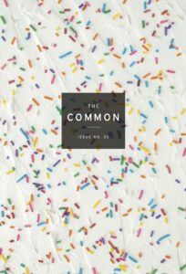 Issue 30 cover: A white frosted surface with rainbow sprinkles.