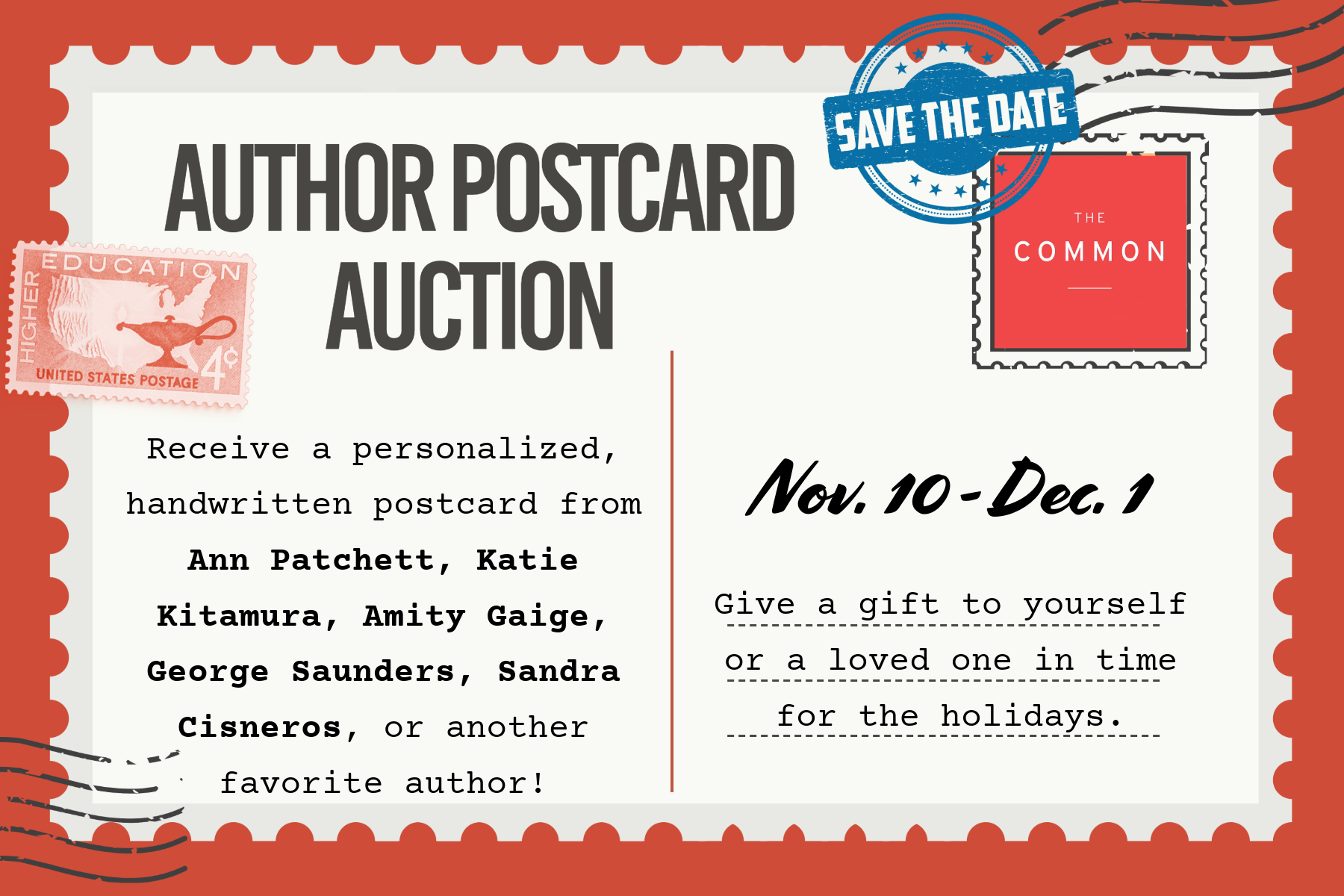 Save the Date: 2025 Author Postcard Auction