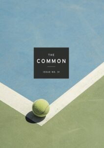 The Common Issue 31 cover with a tennis ball on a blue and green court