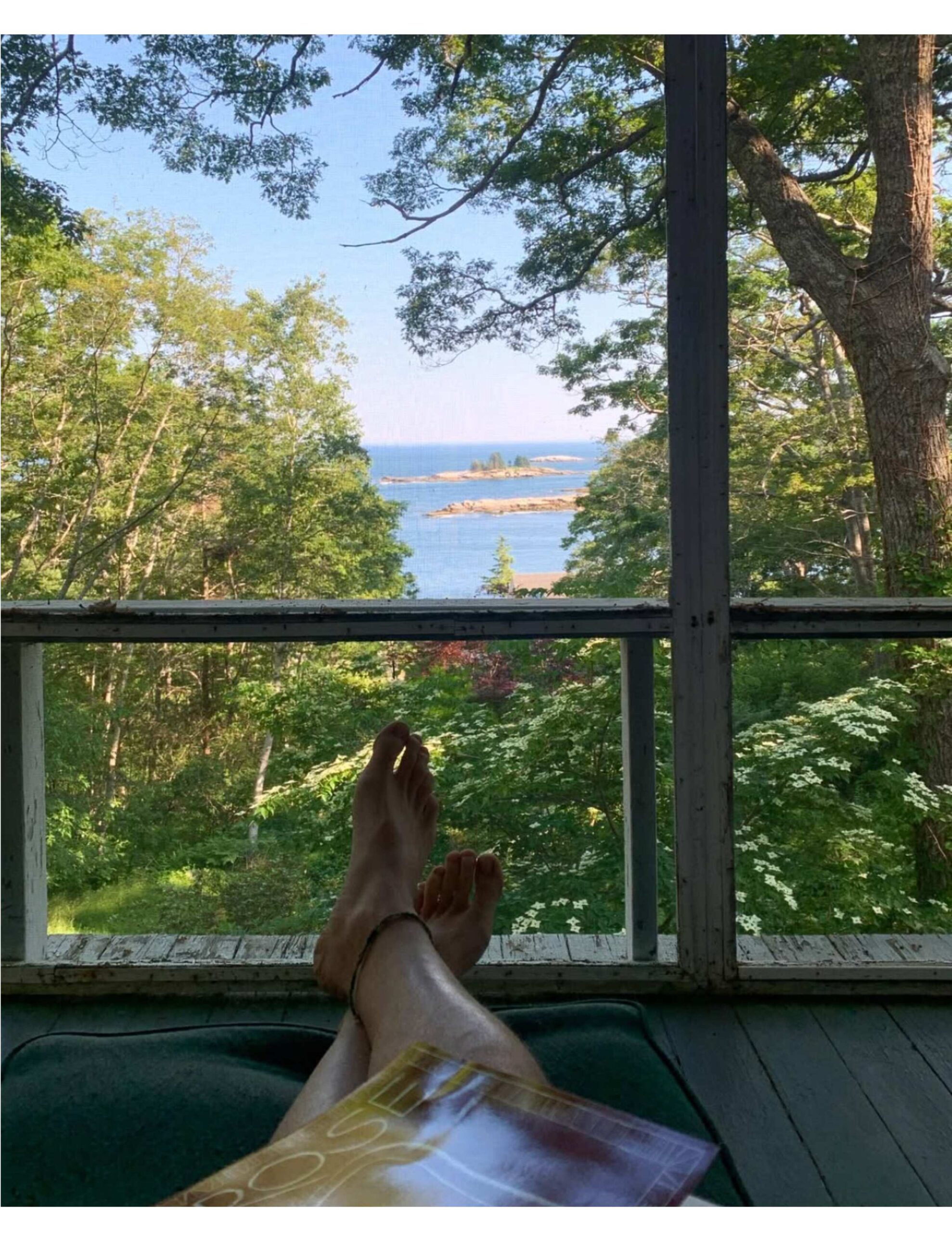 Porch view of Maine.