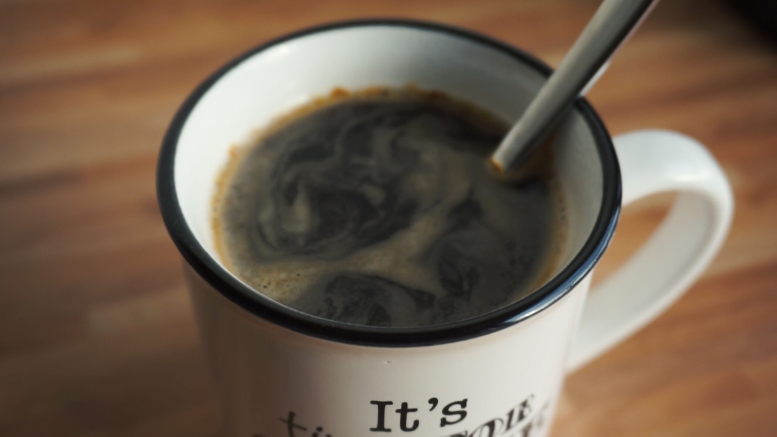 coffee with a spoon